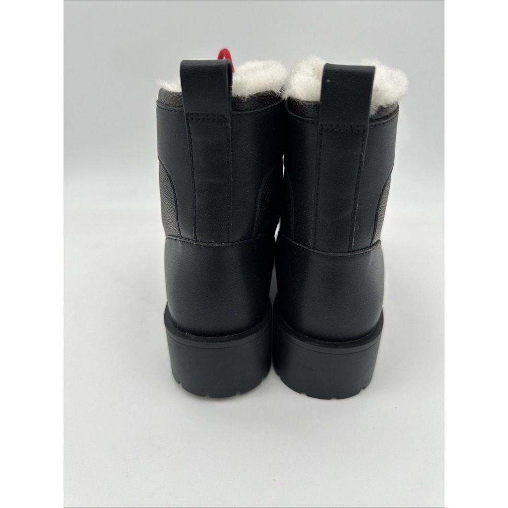 COACH Size 7.5B Women's Boot Black Mahogany Coated Cotton Signature C LORRAINE - Picture 3 of 6